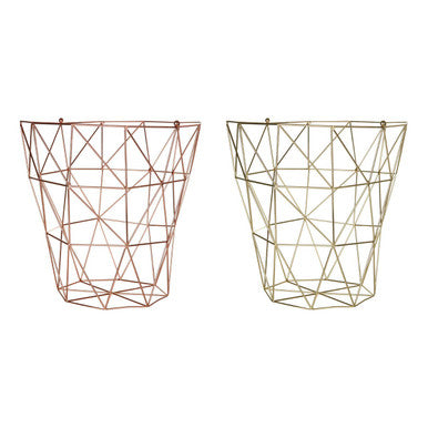 Vertex Gold Finish Tall Storage Basket