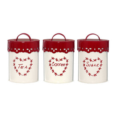 Anglaise Tea Coffee Sugar Canister Set