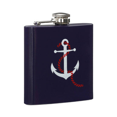 Auden Hip Flask With Anchor Design