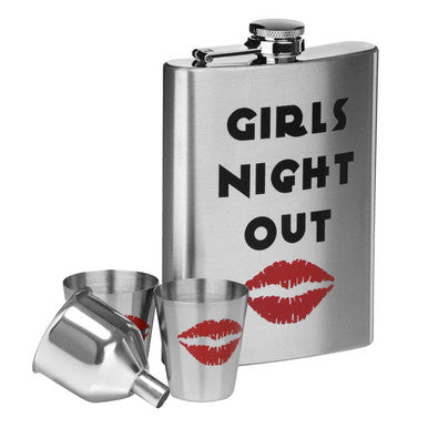 Auden Girls Night Out Design Hip Flask Set