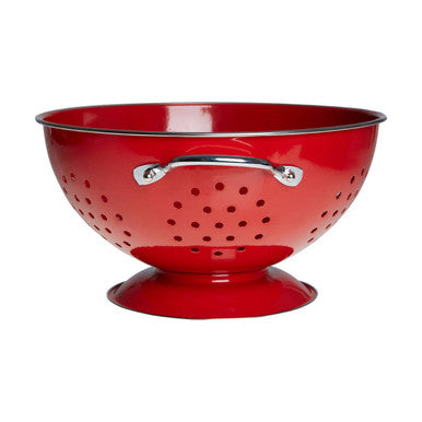 Retro Red Enamel Colander