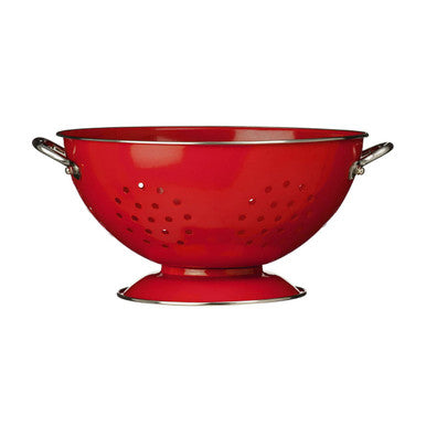 Retro Red Enamel Colander