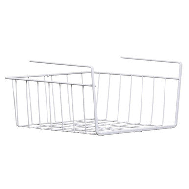 White Under Shelf Small Storage Basket