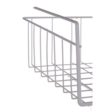 White Under Shelf Small Storage Basket