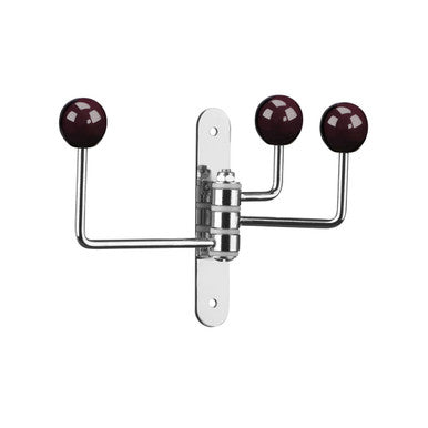 Purple Ceramic Balls 3 Hook Wall Hanger