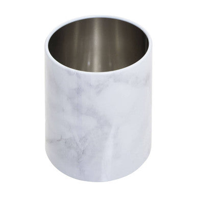 Easton White Marble Effect Utensil Holder