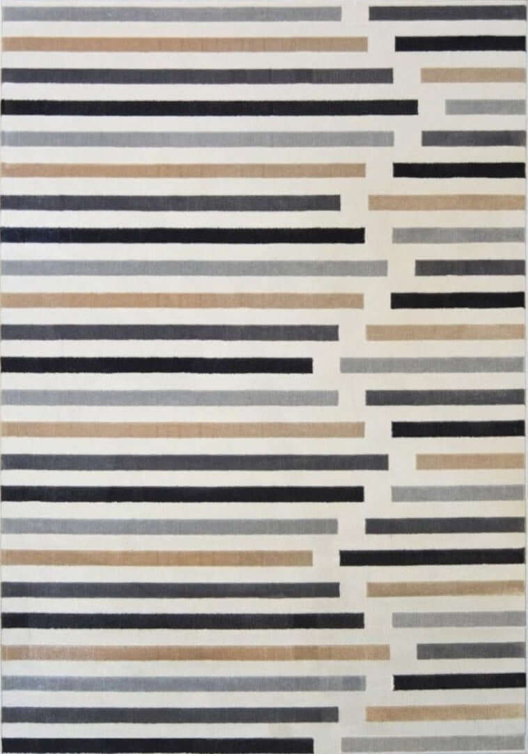Abstract Multicolour Stripe Rug | R469A