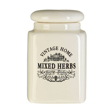 Vintage Home Set Of Six Cream Spice Jars