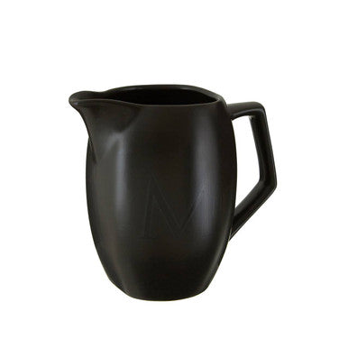 Black Text Milk Jug