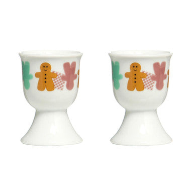 Set Of Two Gingerbread Man Egg Cups