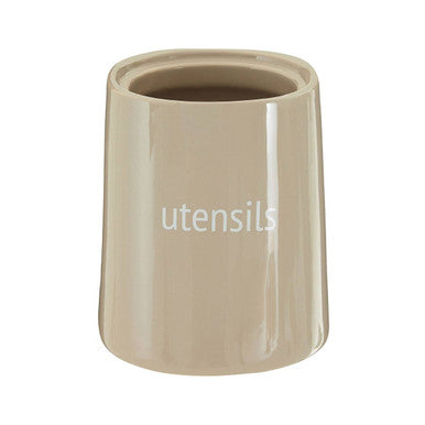 Fletcher Beige Ceramic Utensils Holder