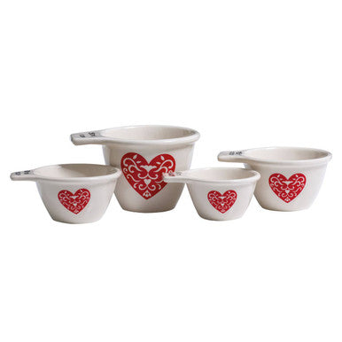 Set Of 4 Heart Measuring Cups