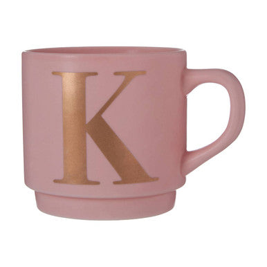 Signet Pink Monogram Mug K