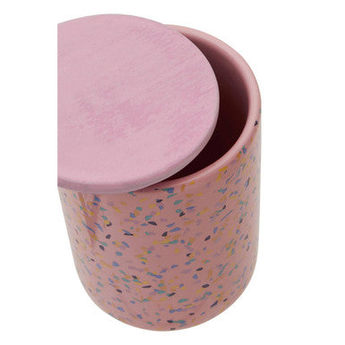 Yuki Large Pink Terrazzo Storage Canister