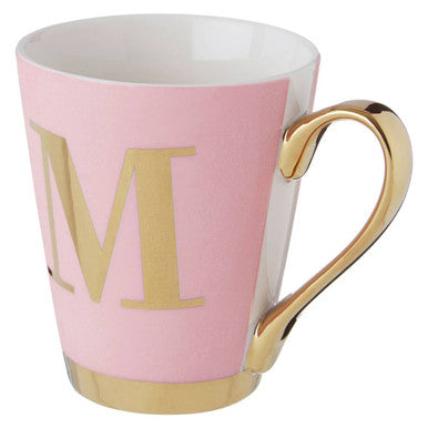 Frosted Deco Pink Monogram Mug M