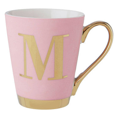Frosted Deco Pink Monogram Mug M