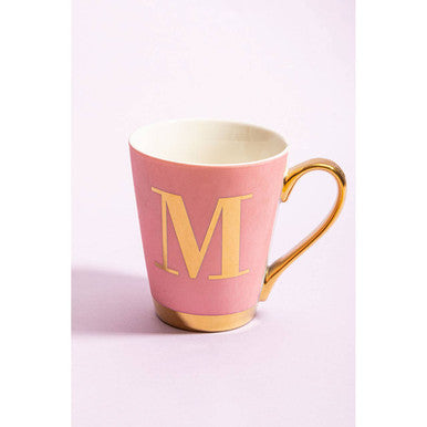 Frosted Deco Pink Monogram Mug M