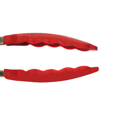 Zing Stainless Steel And Red Silicone Tongs