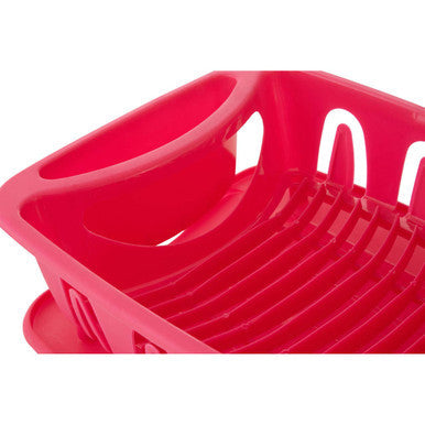 Laurie Hot Pink Dish Drainer With Removable Tray