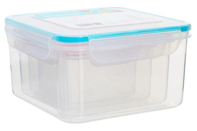 Herrela 4Pc Square Food Containers With Airtight Lids