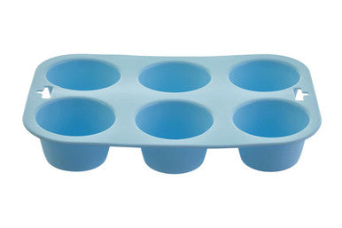 Zing Pastel Blue 6 Cup Muffin Mould