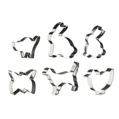 6Pc Animal Shapes Cutter Set