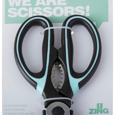 Zing Black And Pastel Green Scissors