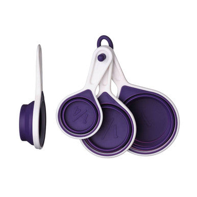 Zing Set Of 4 Collapsible Purple Silicone Measuring Cups