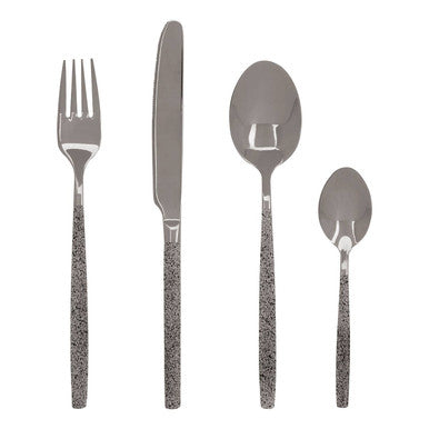 Avie 16 Piece Granite Pattern Cutlery Set