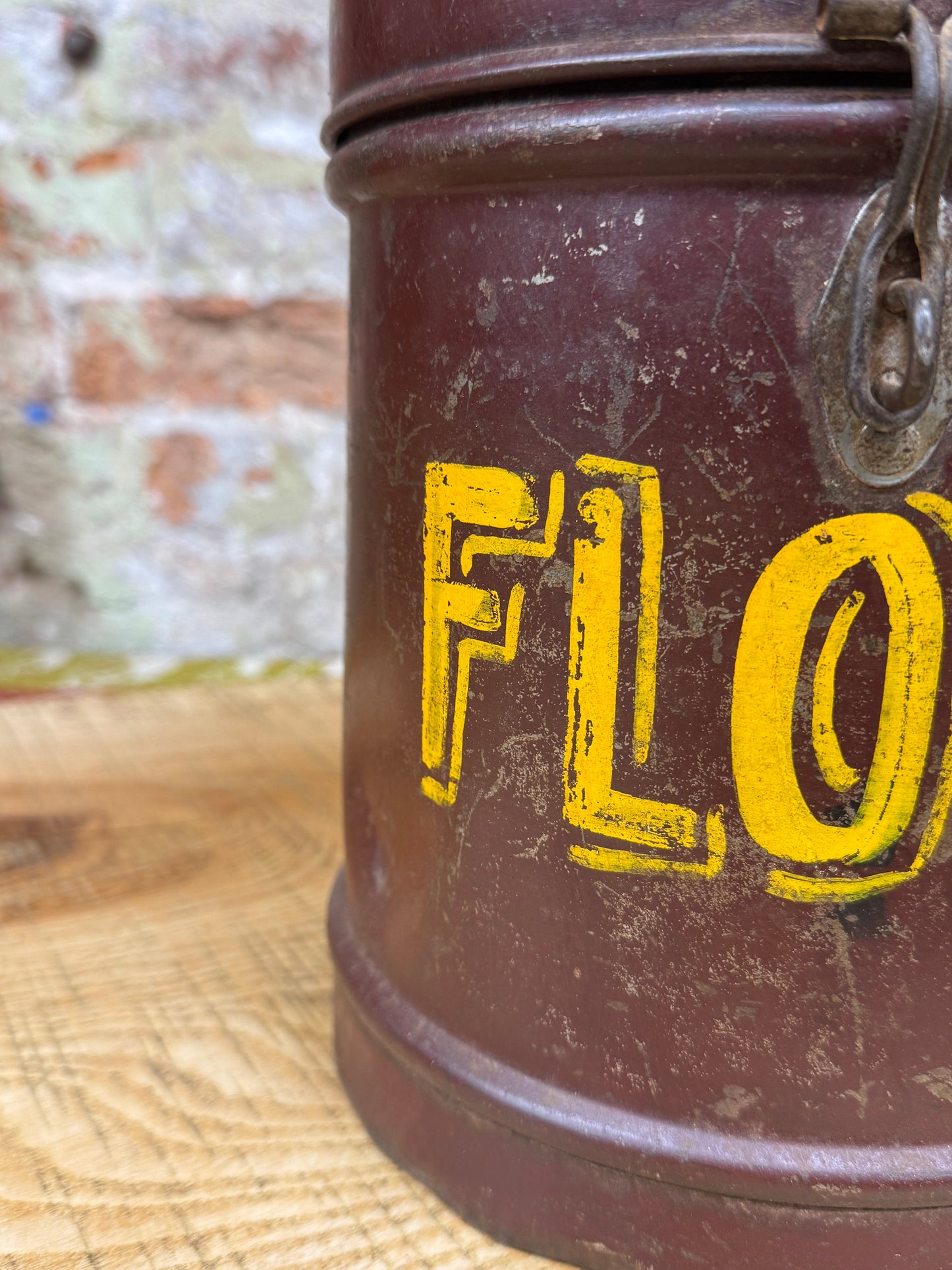 Vintage Galvanised Metal Tub Container / Flour Bin / Rice Dog Food Container / C