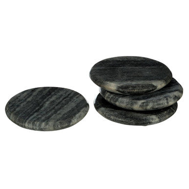 Marmore Set of 4 Grey Marble Round Coasters
