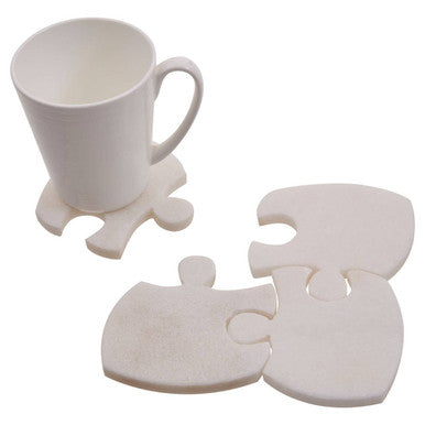 Kindia Set Of 4 Marble Jigsaw Coasters
