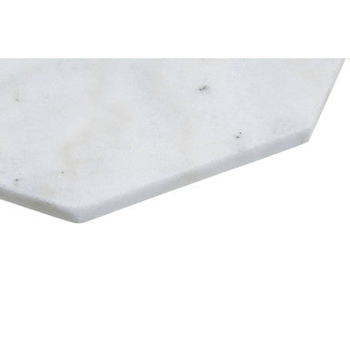 Kindia White Finish Octagonal Marble Trivet