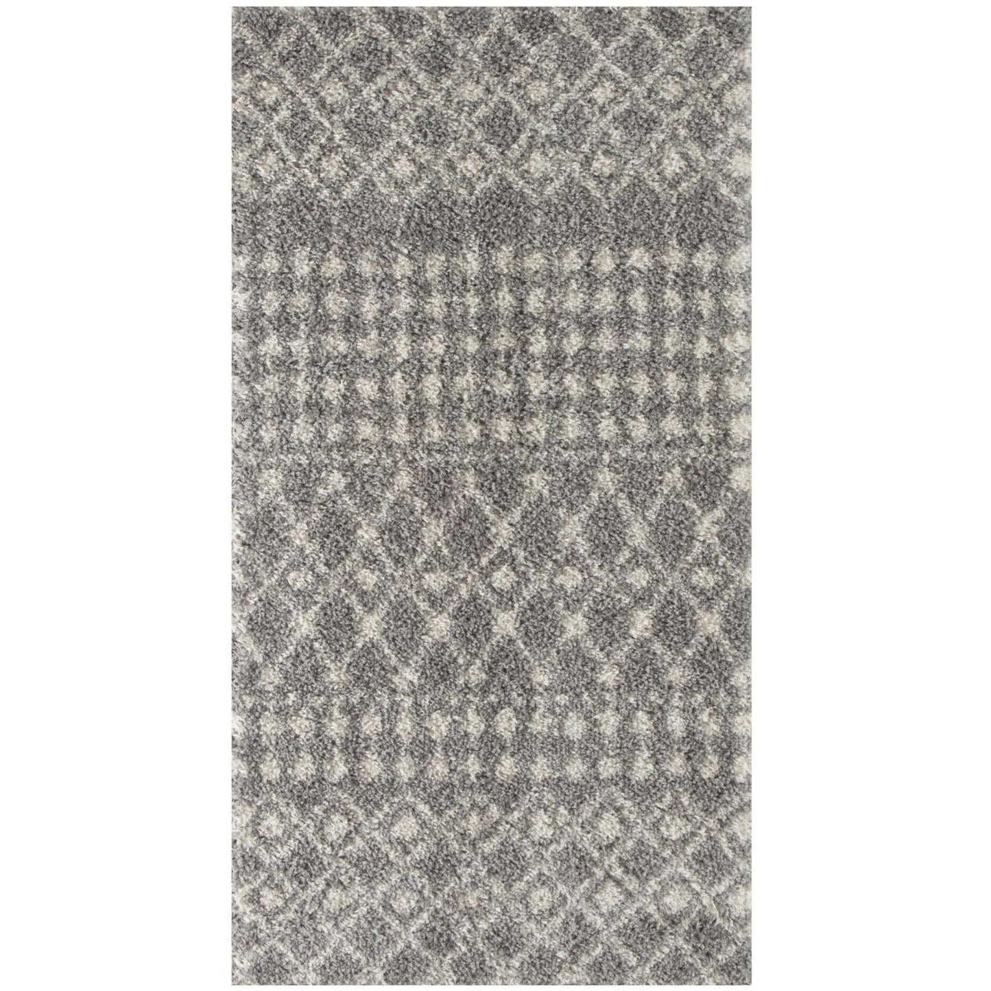 Moroccan Grey Shaggy Rug | 1010