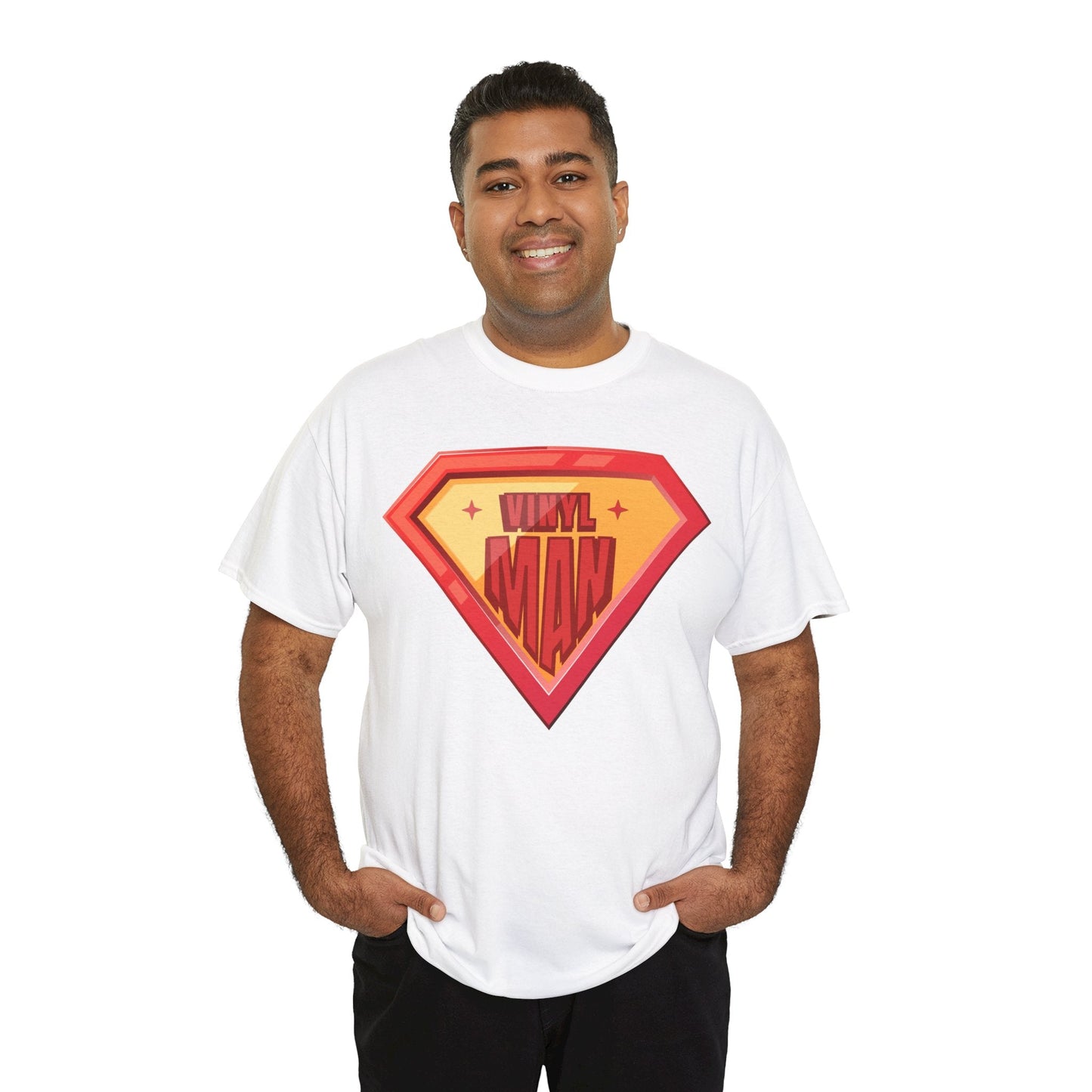 'Vinyl Man' Men's Superhero T-Shirt