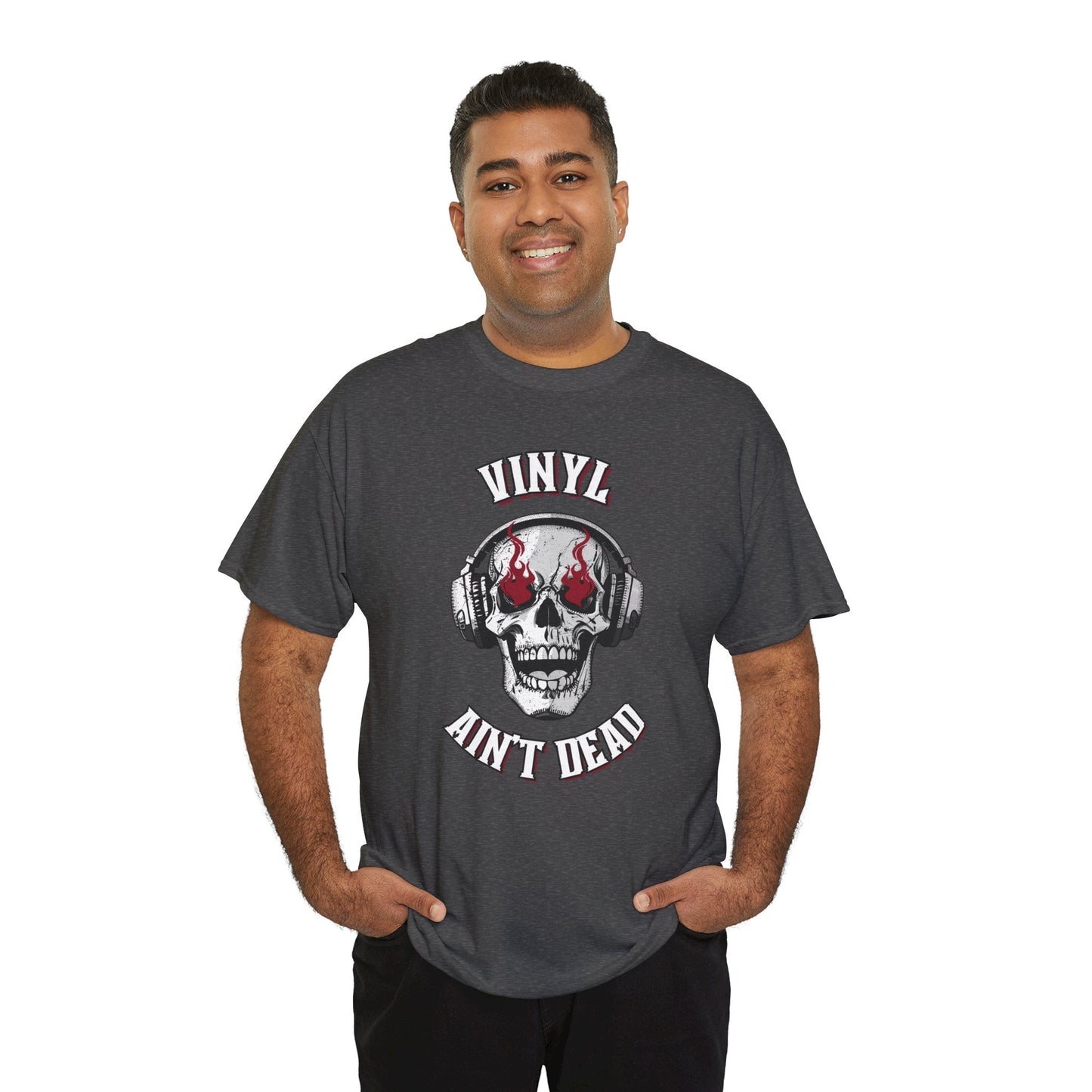 'Vinyl Ain't Dead' Skull Men's T-Shirt