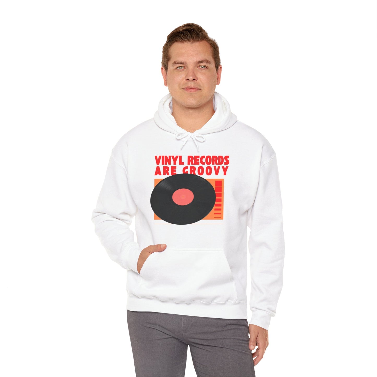 'Vinyl Records Are Groovy' Men's Hoodie