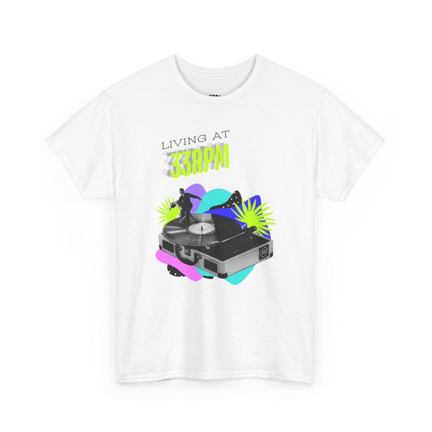 'Living at 33rpm' Flouro Men's T-Shirt