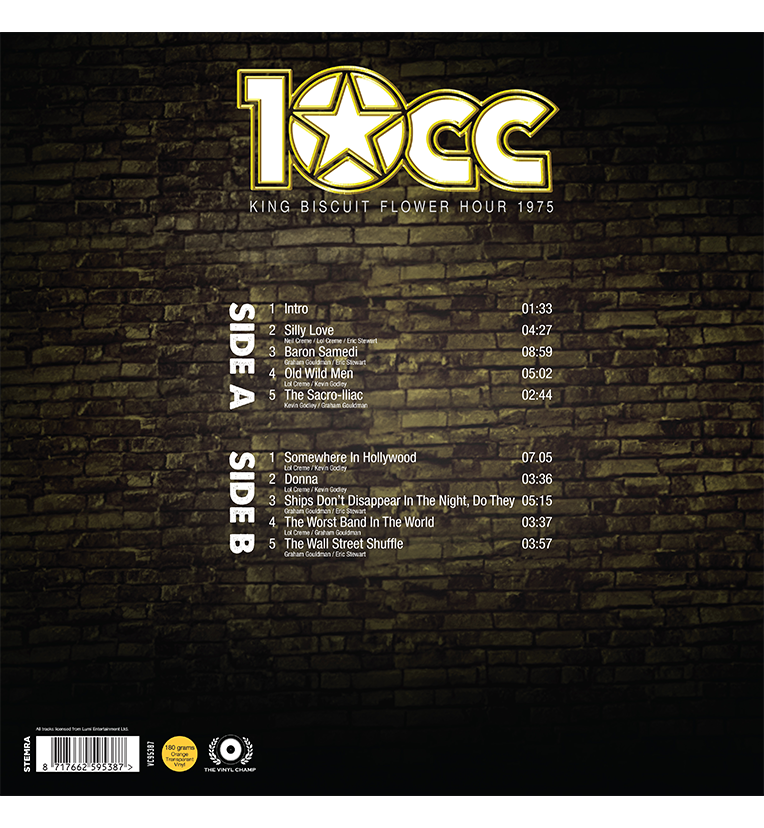 10cc – King Biscuit Flower Hour 1975 (Limited Edition 12-Inch Album on 180g Transparent Orange Vinyl)
