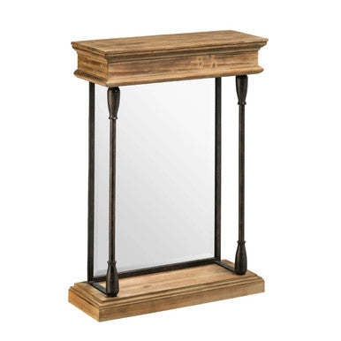 Tribeca Fir Wood and Metal Mirror