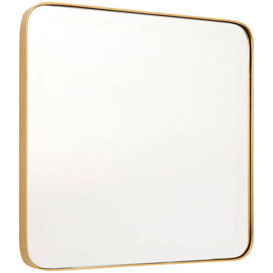 Tia Small Gold Finish Square Wall Mirror