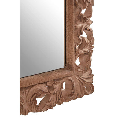 Tristram Antique Brown Arc Leaf Wall Mirror