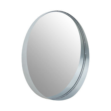 Avento Large Round Silver Wall Mirror