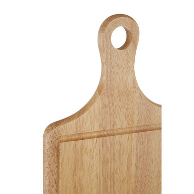 Soka Rubberwood Paddle Chopping And Serving Board With Groove