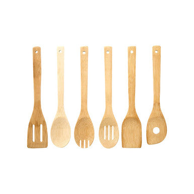 Aleki 6Pc Bamboo Kichen Utensil Set