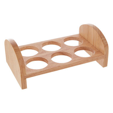 Nash 6 Hole Rubberwood Egg Rack