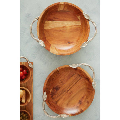 Vine Acacia Wood Round Bowl
