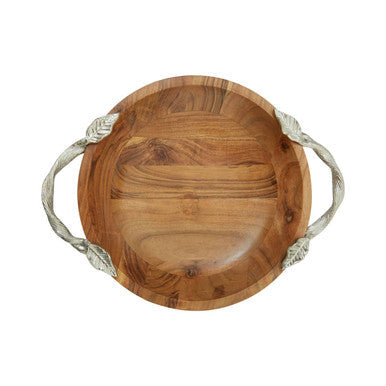 Vine Acacia Wood Serving Bowl