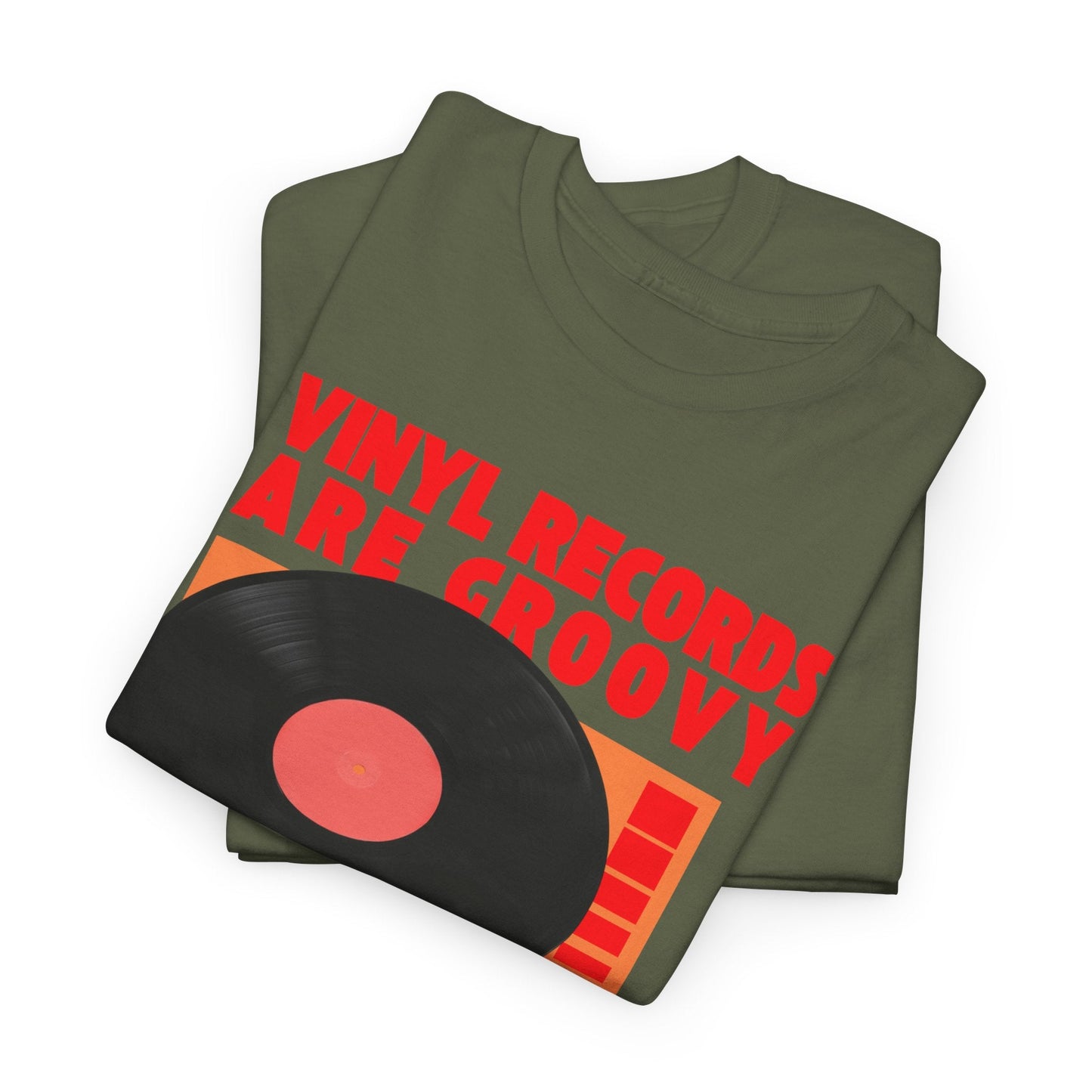 'Vinyl Records Are Groovy' Bold T-Shirt