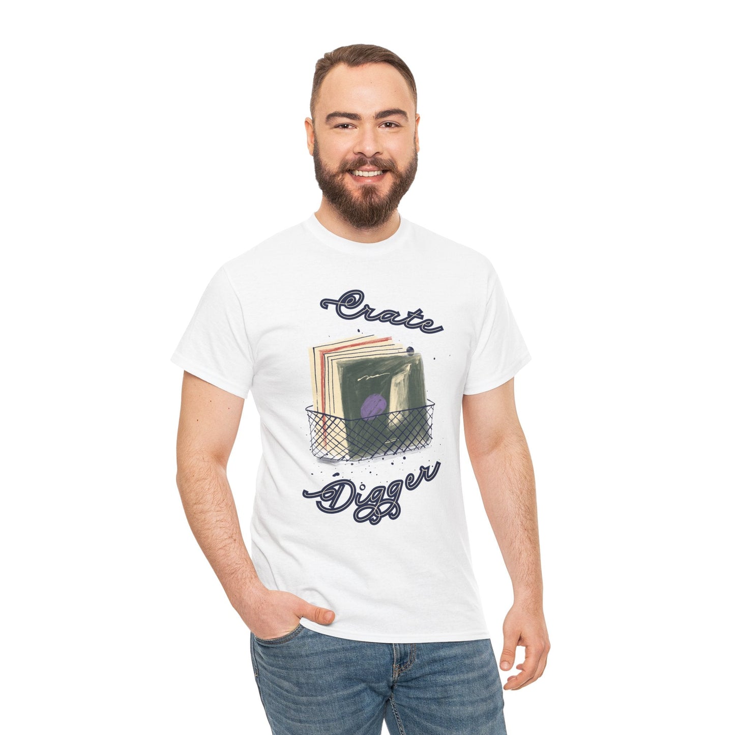 'Crate Digger' Vinyl Records Men's T-Shirt